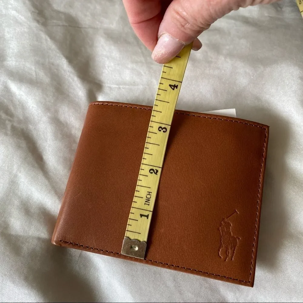 NEW Polo Ralph Lauren Tan Bio Fold Leather Wallet